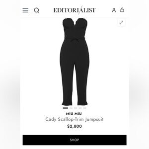 Miu Miu Elegant Black Jumpsuit